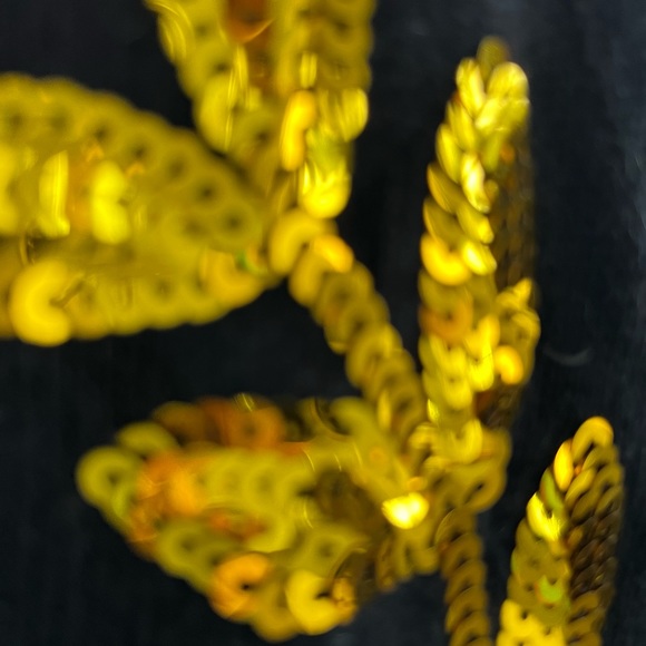 Wildfox White Label Super Lightweight Black Sweater with Gold Sequins - Picture 2 of 3